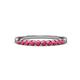 2 - Clara 2.40 mm Rhodolite Garnet 10 Stone Wedding Band 