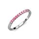 3 - Clara 2.40 mm Pink Tourmaline 10 Stone Wedding Band 