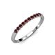 3 - Clara 2.40 mm Red Garnet 10 Stone Wedding Band 