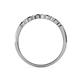 6 - Clara 2.40 mm Black and White Diamond 10 Stone Wedding Band 