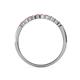 6 - Clara 2.40 mm Pink Tourmaline and Diamond 10 Stone Wedding Band 