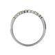 6 - Clara 2.40 mm Yellow and White Diamond 10 Stone Wedding Band 