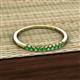 3 - Emlynn 2.00 mm Green Garnet 10 Stone Wedding Band 