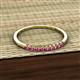 3 - Emlynn 2.00 mm Pink Tourmaline 10 Stone Wedding Band 