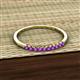 3 - Emlynn 2.00 mm Amethyst 10 Stone Wedding Band 