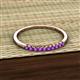 3 - Emlynn 2.00 mm Amethyst 10 Stone Wedding Band 