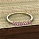 3 - Emlynn 2.00 mm Pink Sapphire 10 Stone Wedding Band 