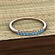 3 - Emlynn 2.00 mm Blue Topaz 10 Stone Wedding Band 