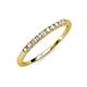 4 - Emlynn 2.00 mm White Sapphire 10 Stone Wedding Band 