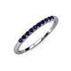 4 - Emlynn 2.00 mm Blue Sapphire 10 Stone Wedding Band 