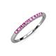 4 - Emlynn 2.00 mm Pink Sapphire 10 Stone Wedding Band 