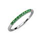 4 - Emlynn 2.00 mm Green Garnet 10 Stone Wedding Band 