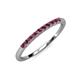 4 - Emlynn 2.00 mm Rhodolite Garnet 10 Stone Wedding Band 