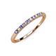 3 - Emlynn 2.00 mm Tanzanite and Diamond 10 Stone Wedding Band 