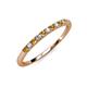 3 - Emlynn 2.00 mm Citrine and Diamond 10 Stone Wedding Band 