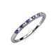3 - Emlynn 2.00 mm Iolite and Diamond 10 Stone Wedding Band 