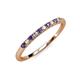 3 - Emlynn 2.00 mm Iolite and Diamond 10 Stone Wedding Band 