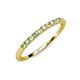 3 - Emlynn 2.00 mm Peridot and Diamond 10 Stone Wedding Band 