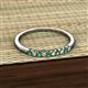 2 - Emlynn 2.00 mm Green Garnet and Diamond 10 Stone Wedding Band 