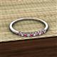 2 - Emlynn 2.00 mm Pink Tourmaline and Diamond 10 Stone Wedding Band 
