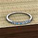 2 - Emlynn 2.00 mm Blue Topaz and Diamond 10 Stone Wedding Band 