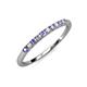 3 - Emlynn 2.00 mm Tanzanite and Diamond 10 Stone Wedding Band 
