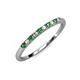 3 - Emlynn 2.00 mm Green Garnet and Diamond 10 Stone Wedding Band 