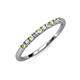 3 - Emlynn 2.00 mm Peridot and Diamond 10 Stone Wedding Band 