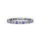 1 - Clarissa 2.50 mm Princess Cut Tanzanite and Diamond Eternity Band 