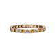 1 - Clarissa 2.50 mm Princess Cut Citrine and Diamond Eternity Band 