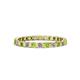 1 - Clarissa 2.50 mm Princess Cut Peridot and Diamond Eternity Band 