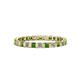 1 - Clarissa 2.50 mm Princess Cut Green Garnet and Diamond Eternity Band 