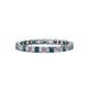 1 - Clarissa 2.50 mm Princess Cut Blue and White Diamond Eternity Band 