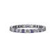 1 - Clarissa 2.50 mm Princess Cut Iolite and Diamond Eternity Band 