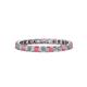 1 - Clarissa 2.50 mm Princess Cut Pink Tourmaline and Diamond Eternity Band 