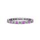 1 - Clarissa 2.50 mm Princess Cut Amethyst and Diamond Eternity Band 