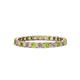 1 - Clarissa 2.50 mm Princess Cut Peridot and Diamond Eternity Band 