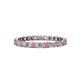 1 - Clarissa 2.50 mm Princess Cut Rhodolite Garnet and Diamond Eternity Band 