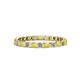 1 - Clarissa 2.50 mm Princess Cut Yellow Sapphire and Diamond Eternity Band 