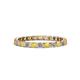 1 - Clarissa 2.50 mm Princess Cut Yellow Sapphire and Diamond Eternity Band 