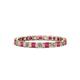1 - Clarissa 2.50 mm Princess Cut Ruby and Diamond Eternity Band 
