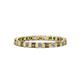 1 - Clarissa 2.50 mm Princess Cut Smoky Quartz and Diamond Eternity Band 