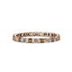1 - Clarissa 2.50 mm Princess Cut Smoky Quartz and Diamond Eternity Band 
