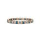 1 - Clarissa 2.50 mm Princess Cut London Blue Topaz and Diamond Eternity Band 