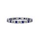 1 - Clarissa 2.50 mm Princess Cut Blue Sapphire and Diamond Eternity Band 