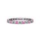 1 - Clarissa 2.50 mm Princess Cut Pink Sapphire and Diamond Eternity Band 