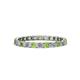 1 - Clarissa 2.50 mm Princess Cut Peridot and Diamond Eternity Band 