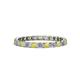 1 - Clarissa 2.50 mm Princess Cut Yellow Sapphire and Diamond Eternity Band 