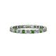 1 - Clarissa 2.50 mm Princess Cut Green Garnet and Diamond Eternity Band 
