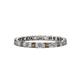 1 - Clarissa 2.50 mm Princess Cut Smoky Quartz and Diamond Eternity Band 